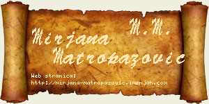 Mirjana Matropazović vizit kartica